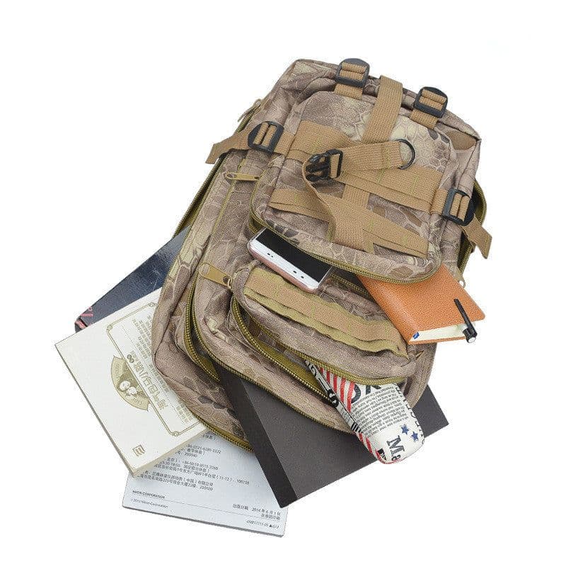 image-Camouflage Backpack Outdoor Sports Upgraded 3P Bag Camouflage Backpack Tactical Backpack Outdoor Camping Travel