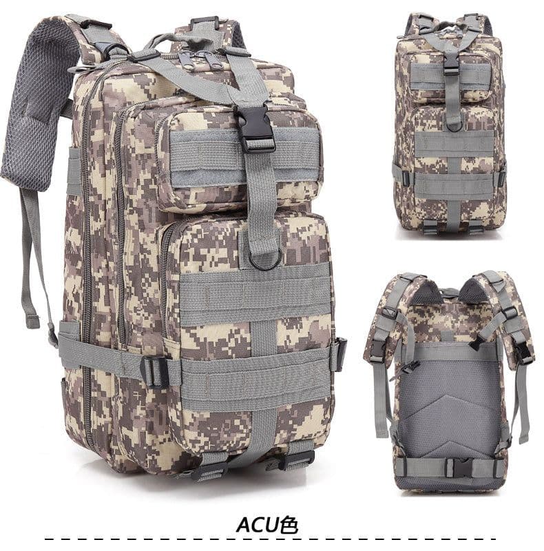 image-Camouflage Backpack Outdoor Sports Upgraded 3P Bag Camouflage Backpack Tactical Backpack Outdoor Camping Travel