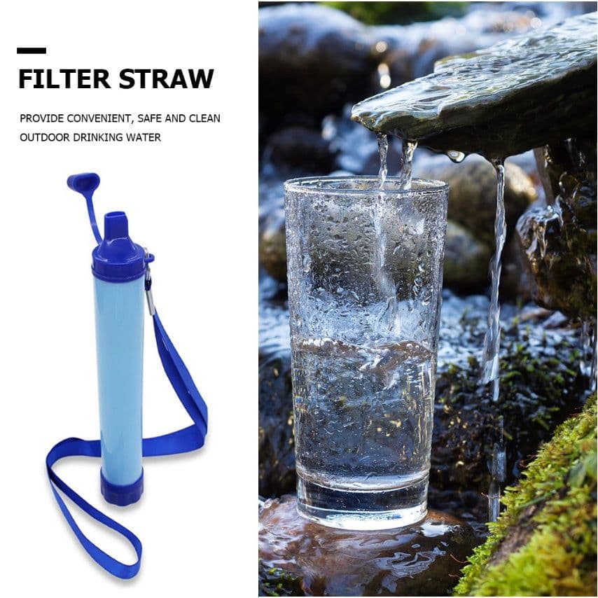 image-Water Filters Straw Hiking Camping Outdoor Travel Personal Emergency Survival Tools Summer Life Straw