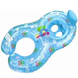 image-Parent-child Swim Ring Green Material Mother And Child Double Swimming Ring Multi-pattern Optional Children Swim Ring