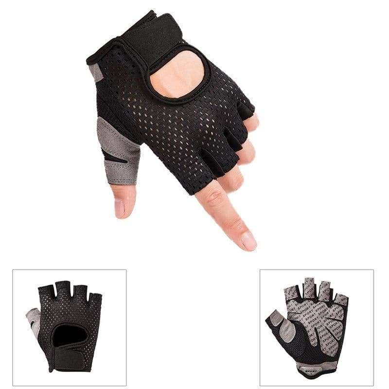 image-Half finger gloves sports fitness gloves outdoor riding non-slip wear gloves
