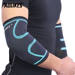 image-AOLIKES 1PCS Breathable Elbow Support Basketball Football Sports Safety Volleyball Elbow Pad Elastic Elbow Supporter