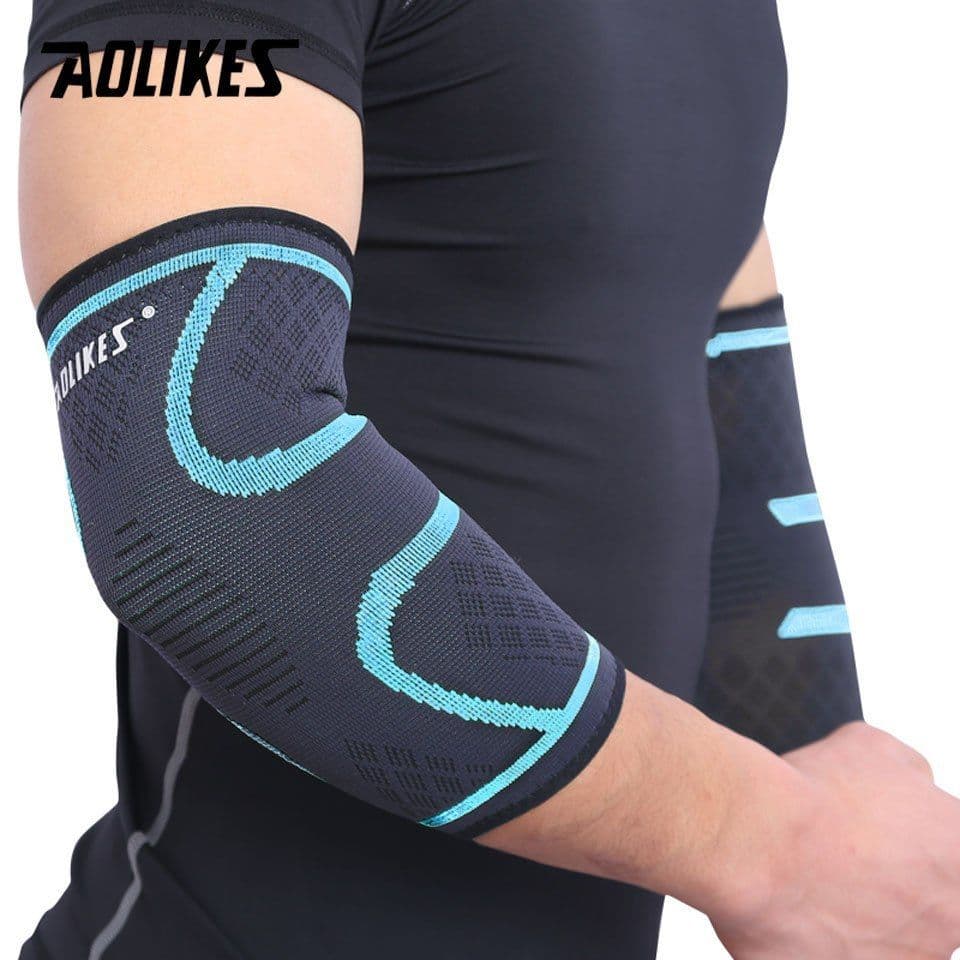image-AOLIKES 1PCS Breathable Elbow Support Basketball Football Sports Safety Volleyball Elbow Pad Elastic Elbow Supporter