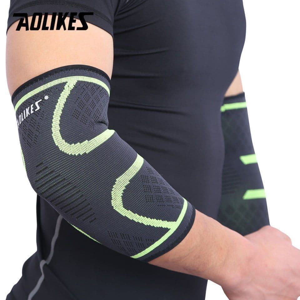 image-AOLIKES 1PCS Breathable Elbow Support Basketball Football Sports Safety Volleyball Elbow Pad Elastic Elbow Supporter