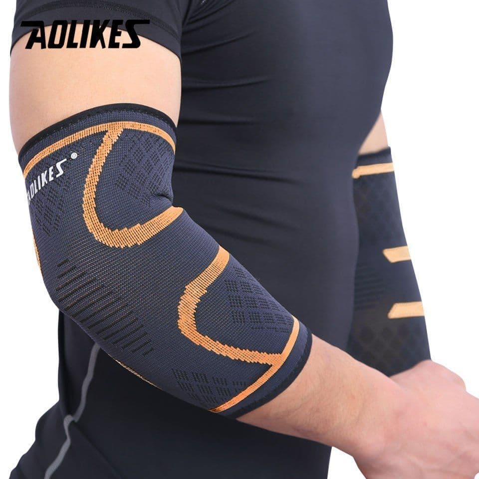 image-AOLIKES 1PCS Breathable Elbow Support Basketball Football Sports Safety Volleyball Elbow Pad Elastic Elbow Supporter