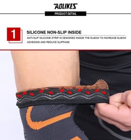 image-AOLIKES 1PCS Breathable Elbow Support Basketball Football Sports Safety Volleyball Elbow Pad Elastic Elbow Supporter