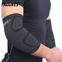 image-AOLIKES 1PCS Breathable Elbow Support Basketball Football Sports Safety Volleyball Elbow Pad Elastic Elbow Supporter