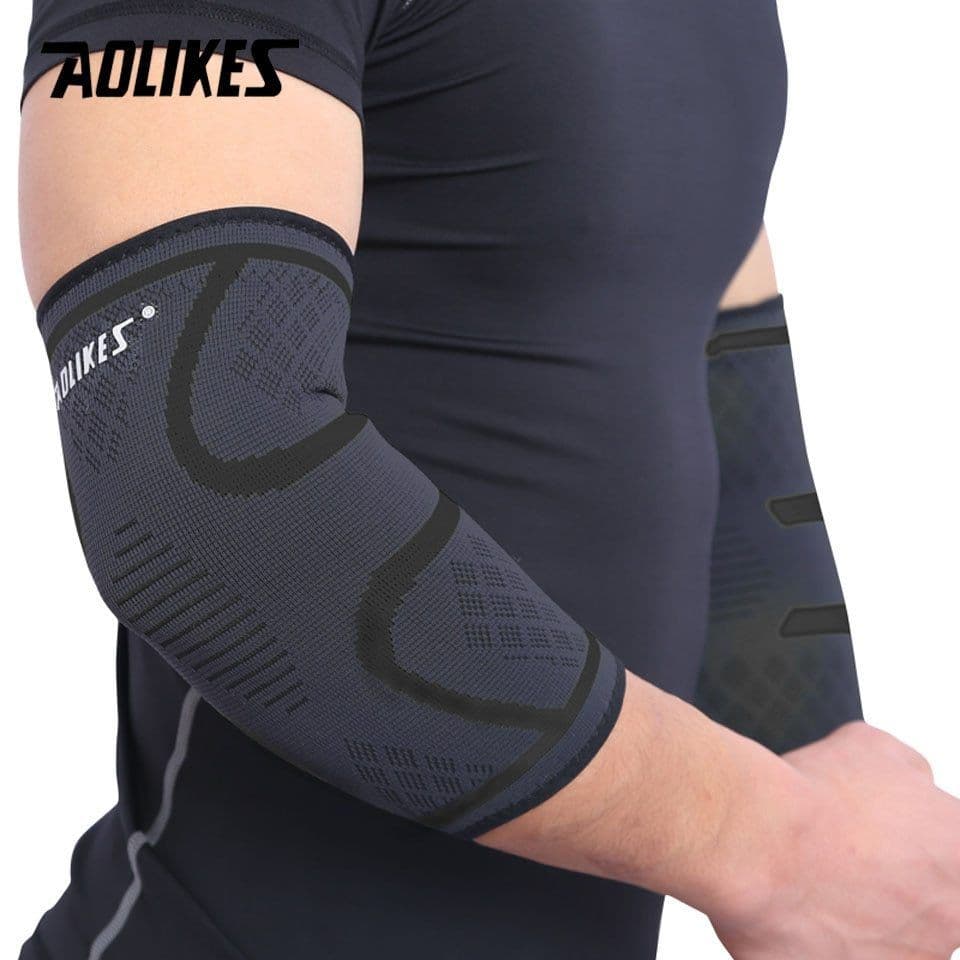 image-AOLIKES 1PCS Breathable Elbow Support Basketball Football Sports Safety Volleyball Elbow Pad Elastic Elbow Supporter