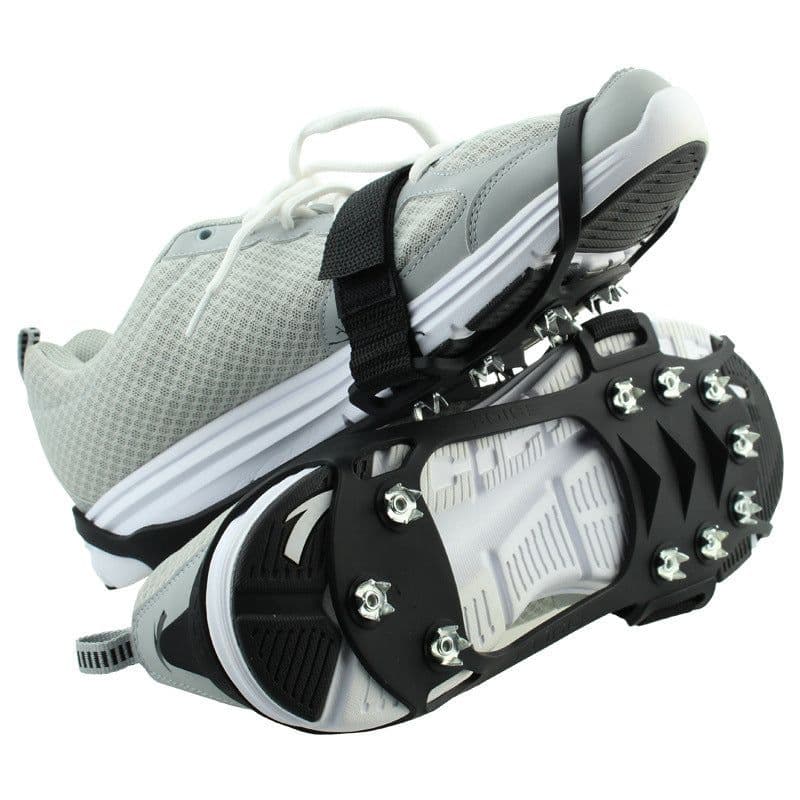image-Outdoor Ice Floes Gripper 10 Nails, Snow Crampons Strap Climbing Cleats Spikes Non Slip Boots Silicone Ice Stud Shoes Grip