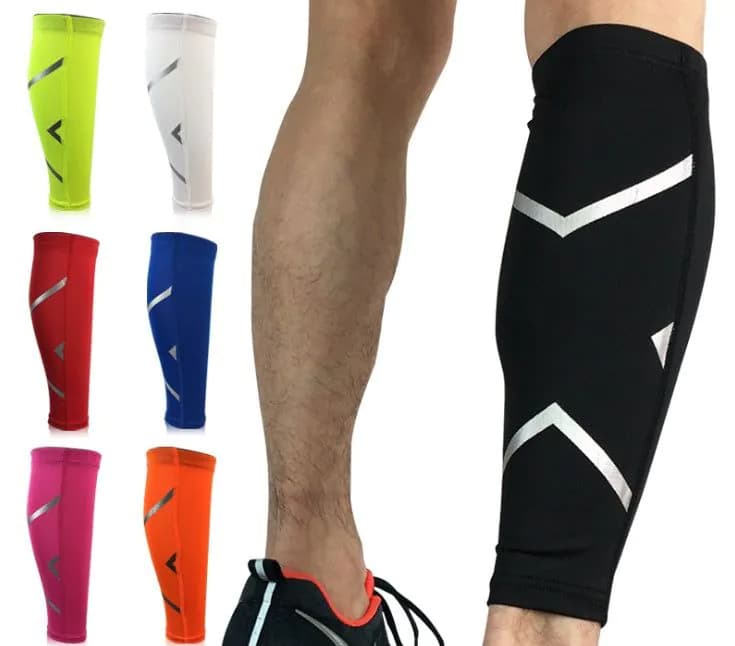 image-Basketball Football Compression Leg Sleeve Calf Support High Elastic Running Legs Warmers Shin Guard Cycling Leg Warmers