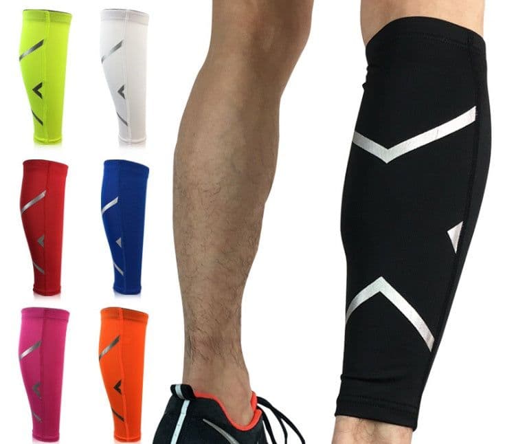 image-Basketball Football Compression Leg Sleeve Calf Support High Elastic Running Legs Warmers Shin Guard Cycling Leg Warmers