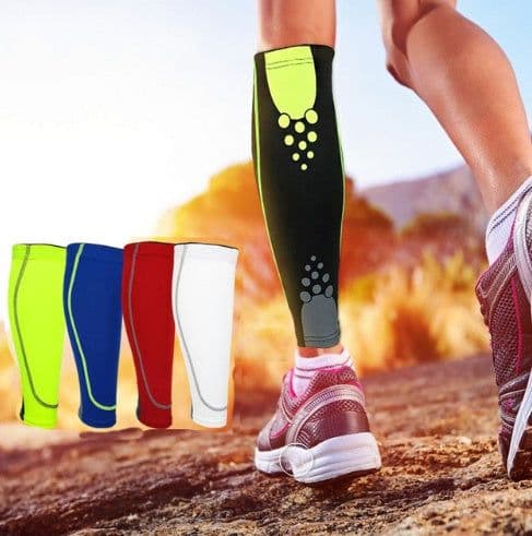 image-1PC Men Women Running Bicycle Calf Leg Brace Support Stretch Sleeve Compression Exercise Leggings Basketball Football Knee Pads