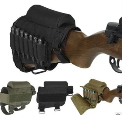 image-Hunting Gun Accessories Adjustable Rifle Shotgun Tactical Buttstock Cheek Rest Shooting Pad Ammo Case Cartridges Holder Pouch