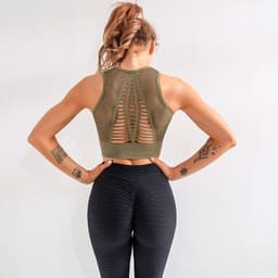 image-Women Sports Bra Sexy Brathable Mesh Sports Top