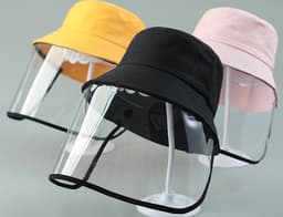 image-Child Protection Products Hot Buy Anti-spitting Protective Hat Dustproof Cover Kids Boys Girls Fisherman Hat