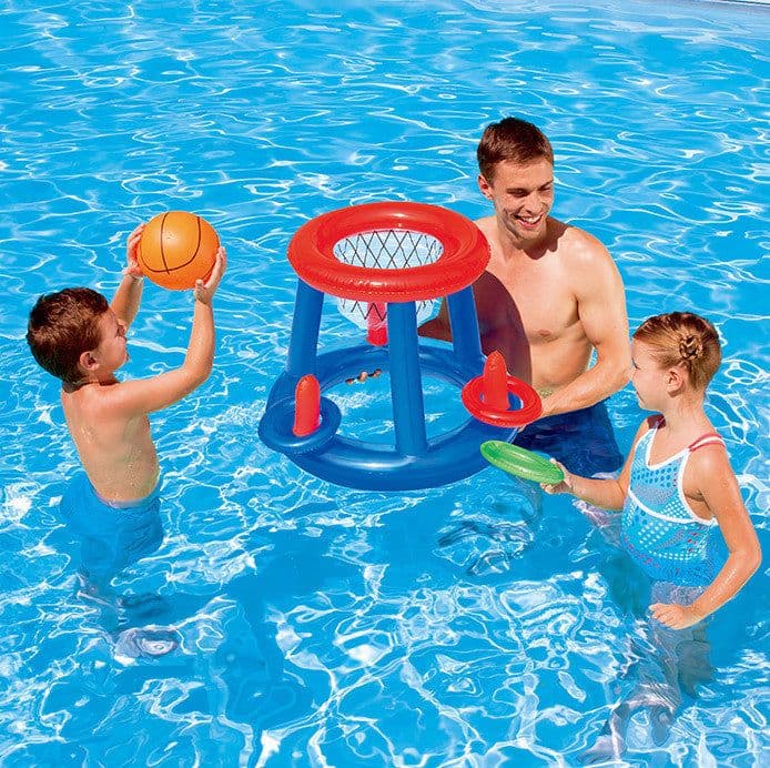 image-Inflatable Basketball Hoop PVC Basketball Hoop Frame Water Shooting Game