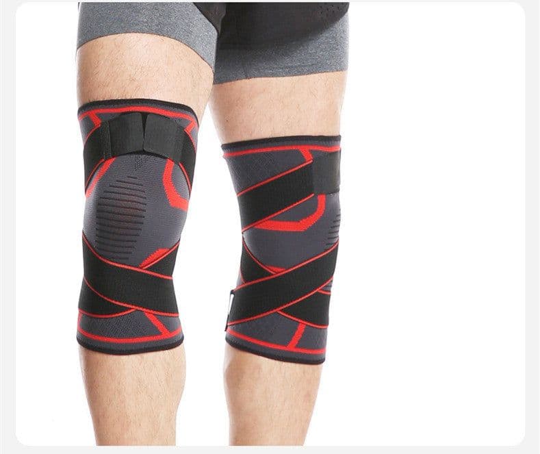 image-Outdoor sports compression horoscope cross strap knee pads