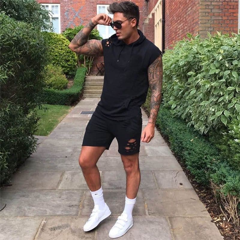 image-Men's Tights Sportswear Running Sports Suit Training Suit