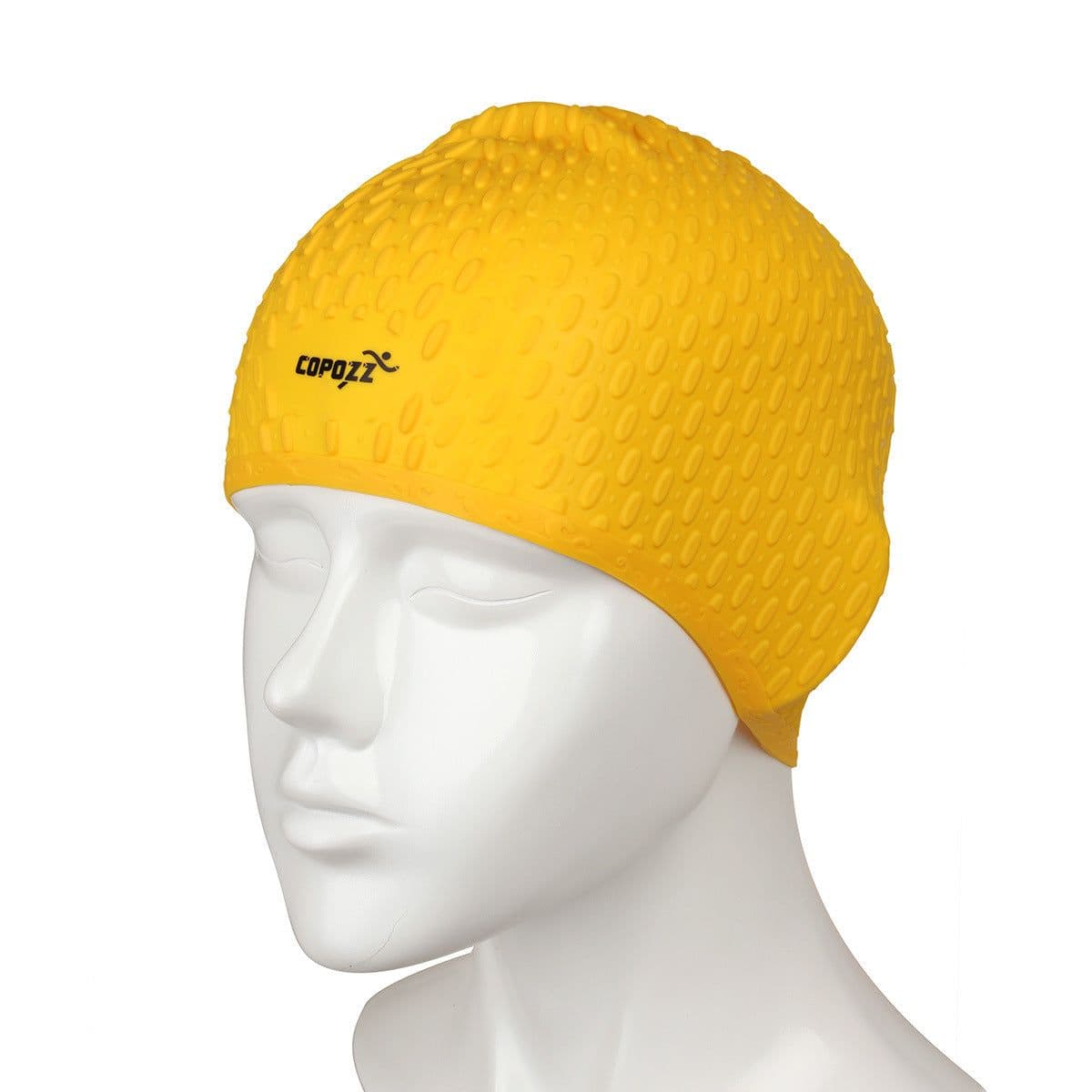 image-Silicone Waterproof 3D elastic Swimming Caps for Men Women Long Hair Swimming Hat Cover Ear Bone Pool adult swim cap