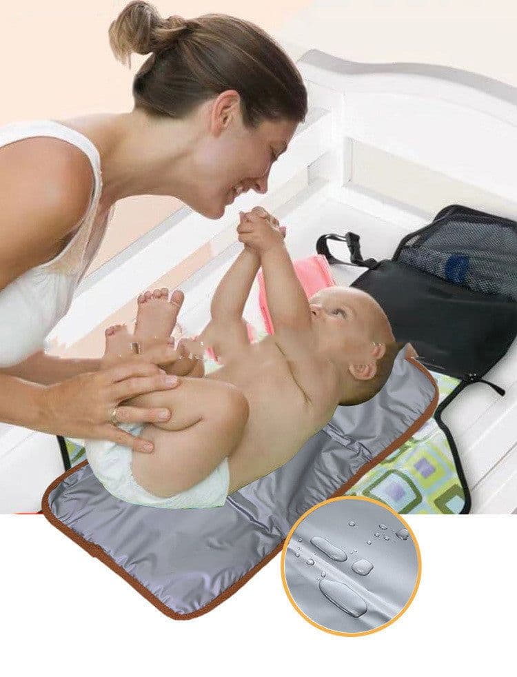 image-Pu Mommy Bag Amazon Double Shoulder Milk Bag Fashion Mother And Baby Backpack