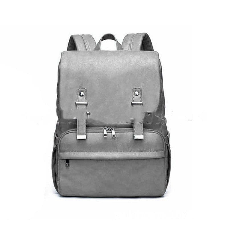 image-Pu Mommy Bag Amazon Double Shoulder Milk Bag Fashion Mother And Baby Backpack