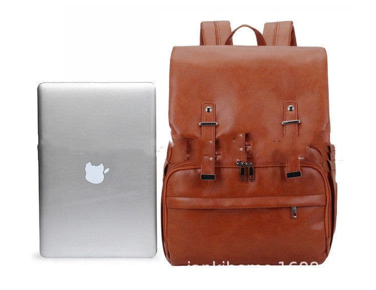 image-Pu Mommy Bag Amazon Double Shoulder Milk Bag Fashion Mother And Baby Backpack