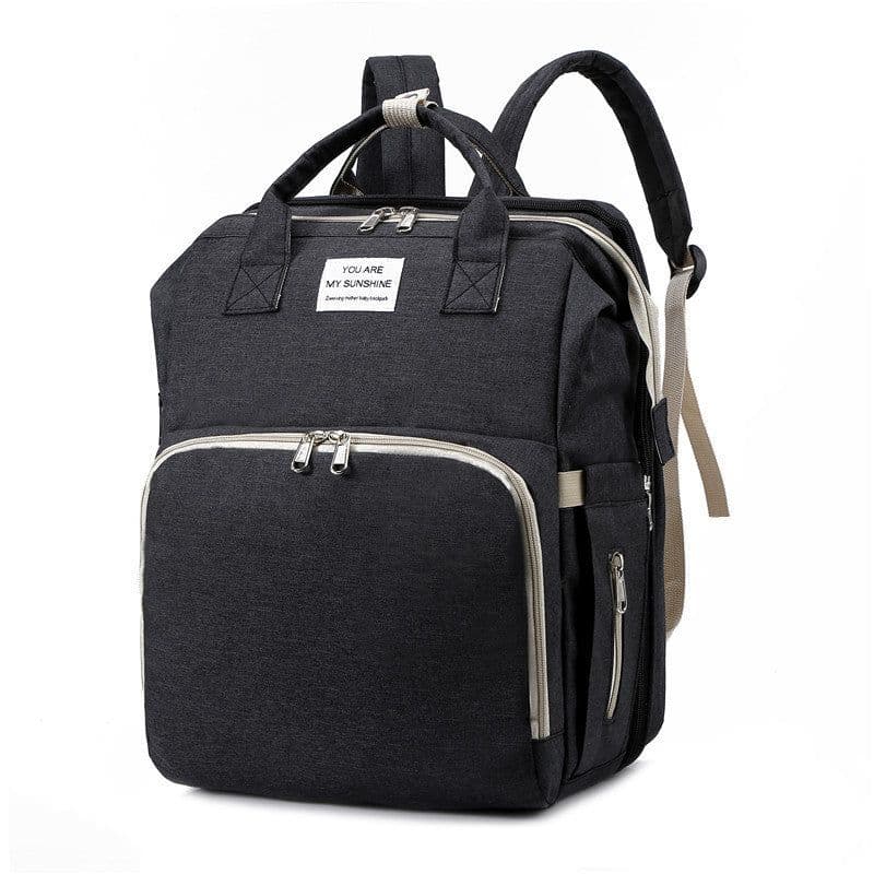 image-New Foldable Sleeping Mommy Bag Multifunctional Mother and Baby Bag Mom Bag Milk Bottle Backpack Diaper Backpack