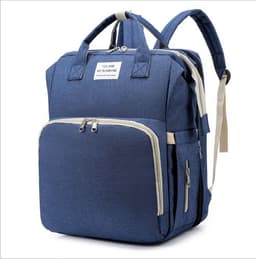 image-New Foldable Sleeping Mommy Bag Multifunctional Mother and Baby Bag Mom Bag Milk Bottle Backpack Diaper Backpack