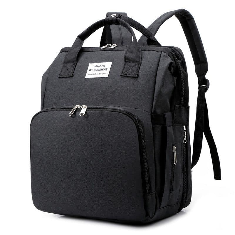 image-New Foldable Sleeping Mommy Bag Multifunctional Mother and Baby Bag Mom Bag Milk Bottle Backpack Diaper Backpack