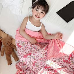 image-Children's Cartoon Cotton Beanie Blanket Stroller Blanket Air Conditioning Blanket