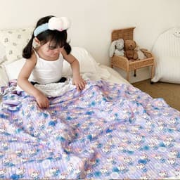 image-Children's Cartoon Cotton Beanie Blanket Stroller Blanket Air Conditioning Blanket