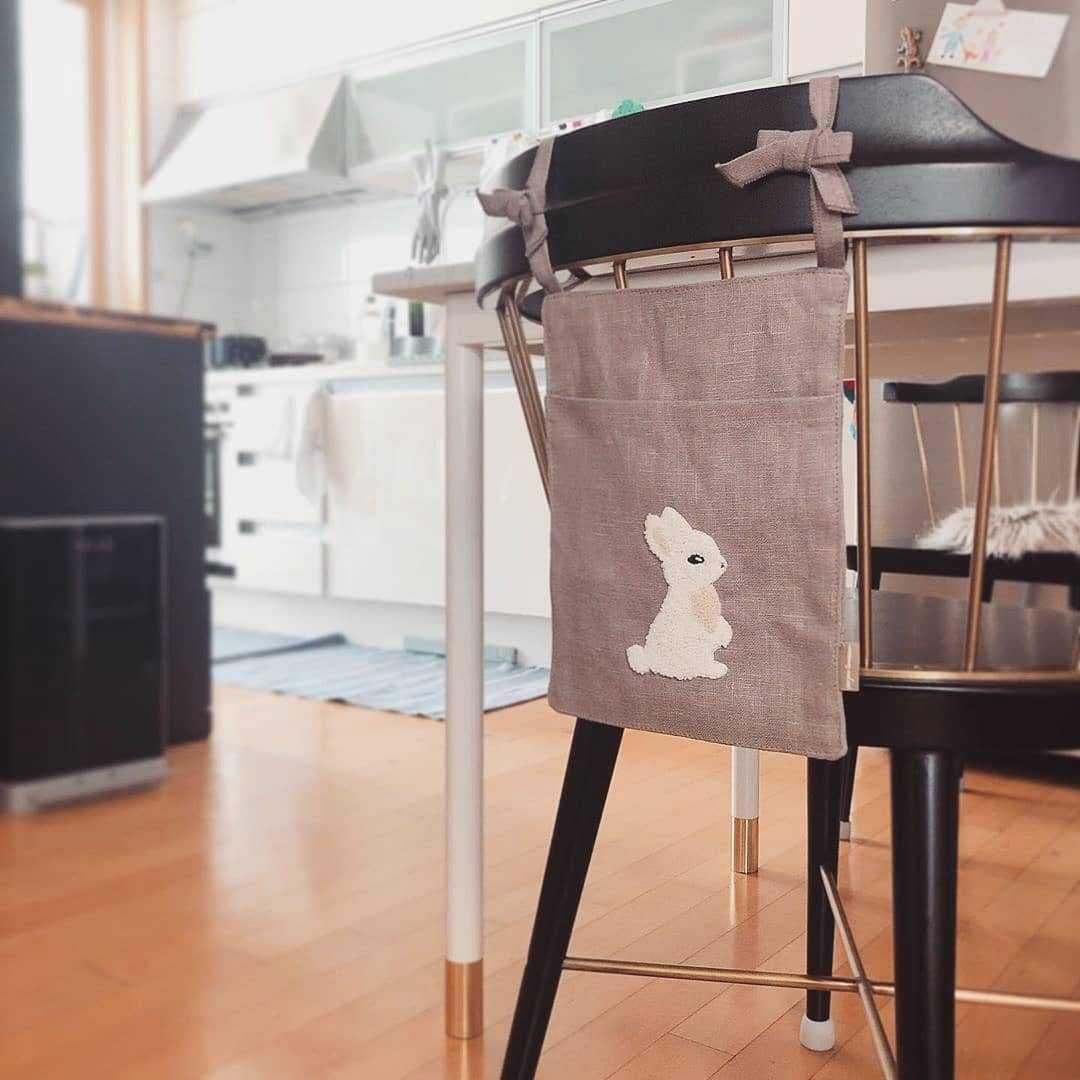 image-Embroidered Cotton And Linen Baby Bed Baby Carriage Seat Back Door Hanging Bag