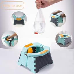 image-Baby Potty Training Seat Kids Toddler Outdoor Portable Folding Toilet Urinal Pot
