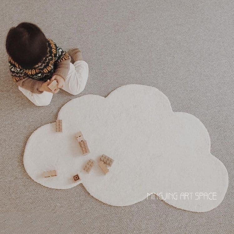 image-Ins Nordic Cute Cloud Carpet Floor Mat Baby Game Crawling Mat Anti-Fall Mat Home Soft Carpet Floor Mat