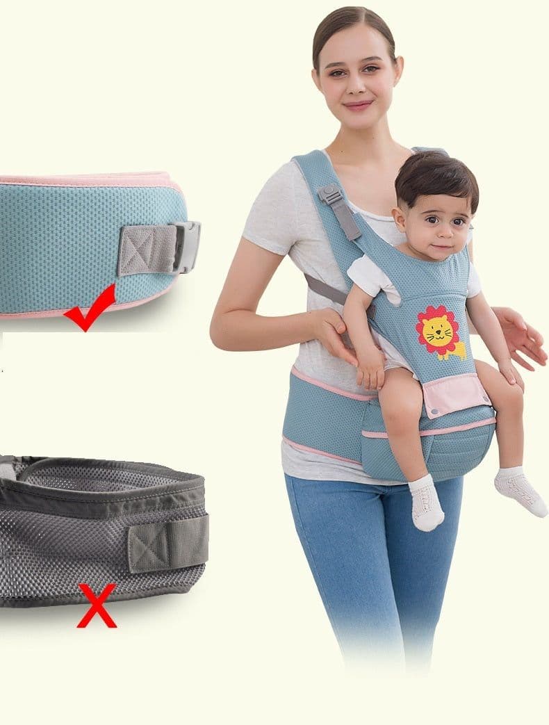 image-Newborn Baby Carrier Women Multifunctional Baby Carrier Baby Waist Stool Cotton T Shirts Dad Hands Free Baby Kangaroo Packet
