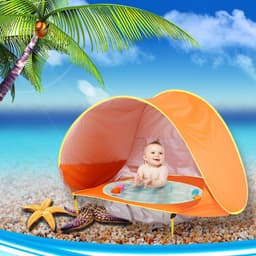 image-Baby Beach Tent Portable Shade Pool UV Protection Sun Shelter For Infant Outdoor Toys Child Swimming Pool Play House Tent Toys