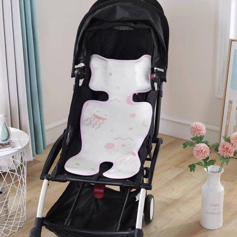 image-Summer Stroller Cooling Pad 3D Air Mesh Breathable Stroller Mat Mattress Latex Baby Car Seat Cover Cushion