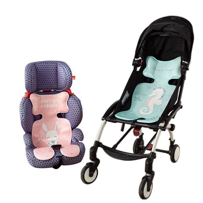 image-Summer Stroller Cooling Pad 3D Air Mesh Breathable Stroller Mat Mattress Latex Baby Car Seat Cover Cushion