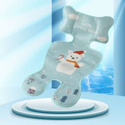 image-Summer Stroller Cooling Pad 3D Air Mesh Breathable Stroller Mat Mattress Latex Baby Car Seat Cover Cushion
