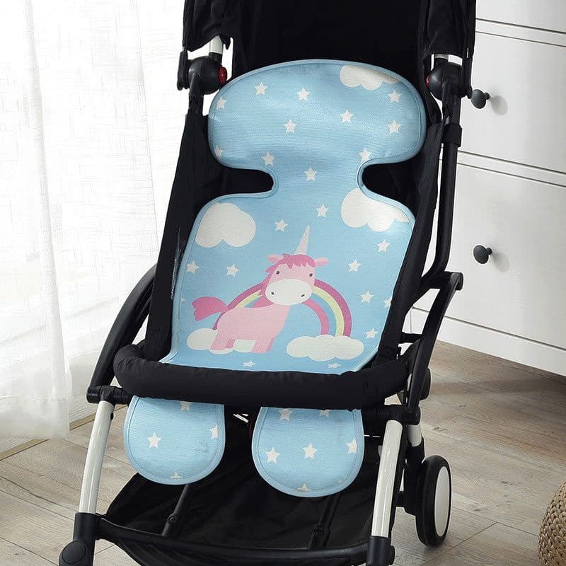 image-Summer Stroller Cooling Pad 3D Air Mesh Breathable Stroller Mat Mattress Latex Baby Car Seat Cover Cushion