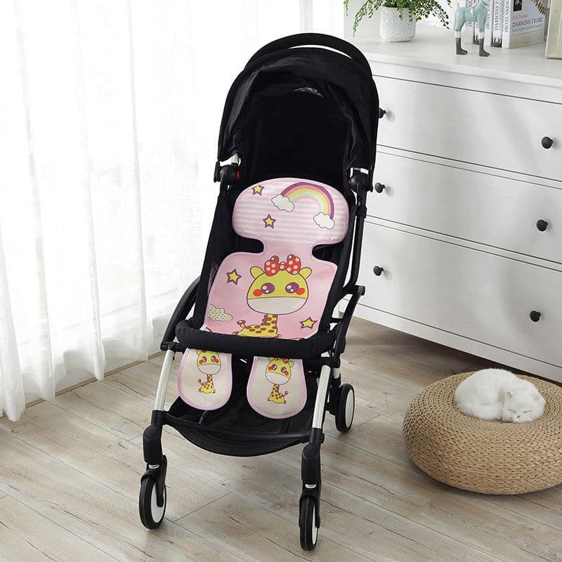 image-Summer Stroller Cooling Pad 3D Air Mesh Breathable Stroller Mat Mattress Latex Baby Car Seat Cover Cushion