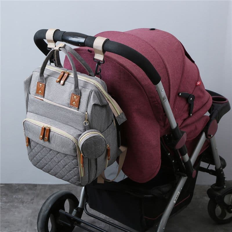 image-New Mommy Backpack Can Hang Baby Stroller Baby Bag Folding Crib Mommy Bag