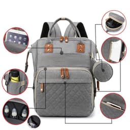 image-New Mommy Backpack Can Hang Baby Stroller Baby Bag Folding Crib Mommy Bag