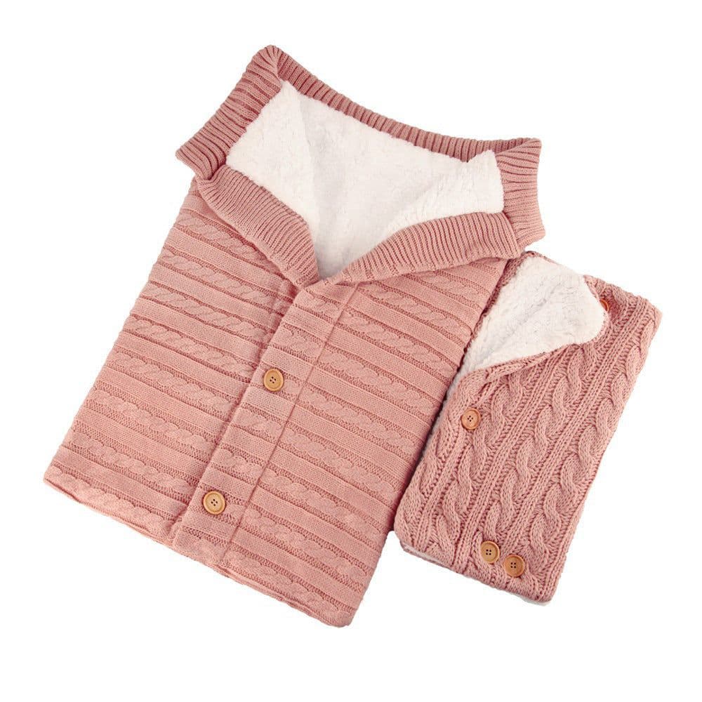 image-Anti-kick Sleeping Bag Wool Knitted Baby Outdoor