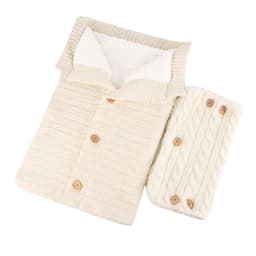 image-Anti-kick Sleeping Bag Wool Knitted Baby Outdoor