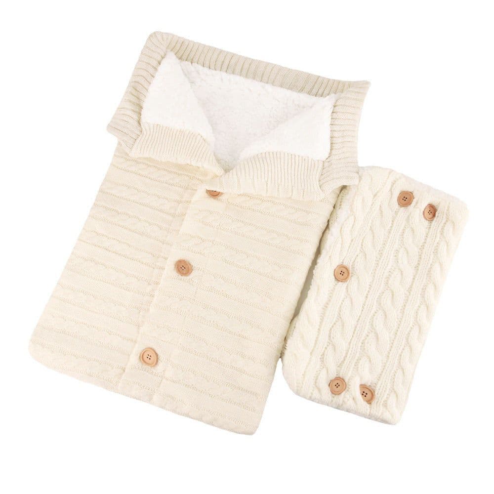 image-Anti-kick Sleeping Bag Wool Knitted Baby Outdoor
