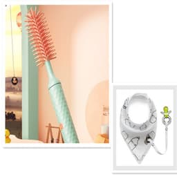 image-Electric Silicone Bottle Brush 360 Degree Rotating Baby Pacifier Cup Pacifier Cleaning Brush Set With Lithium Battery