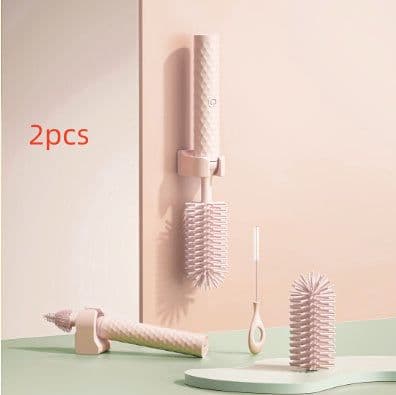 image-Electric Silicone Bottle Brush 360 Degree Rotating Baby Pacifier Cup Pacifier Cleaning Brush Set With Lithium Battery