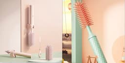 image-Electric Silicone Bottle Brush 360 Degree Rotating Baby Pacifier Cup Pacifier Cleaning Brush Set With Lithium Battery