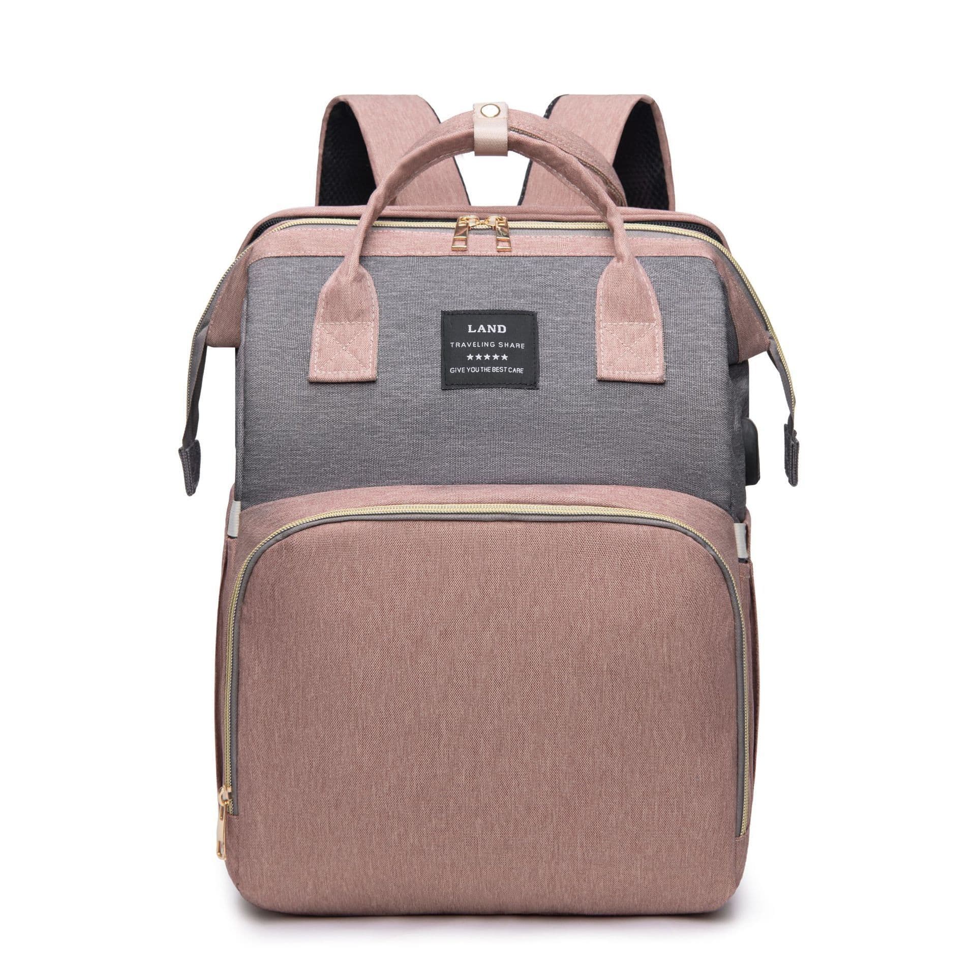 image-New Mummy Baby Crib Backpack Large Capacity Out Milk Insulated Bag Women